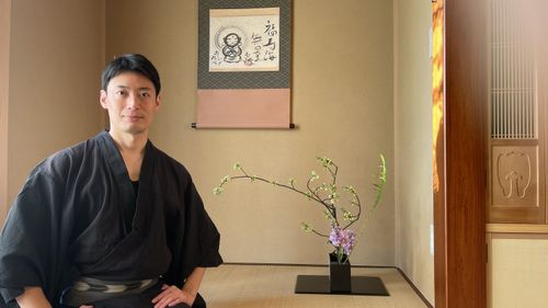 Japanese style flower arrangement,Kado,Ikebana,華道家俳優新井敬太
