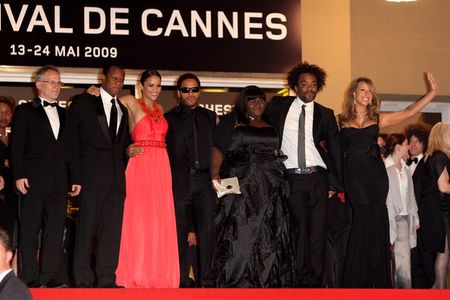 Thierry Frémaux, Geoffrey Fletcher, Paula Patton, Lenny Kravitz, Gabourey Sidibe, Lee Daniels, Mariah Carey at the 62nd 
