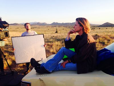 On the set of 