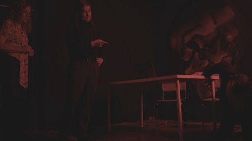 Rohan Quine, Cradeaux Alexander, and Heather Cairns in Doctor Theatre (2020)