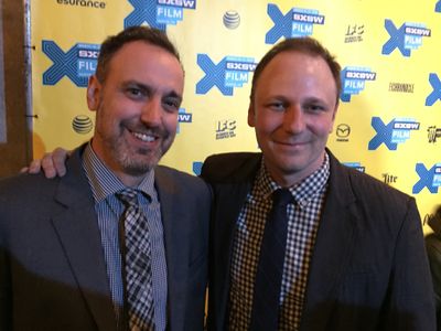 Phil Hay and Matt Manfredi at an event for The Invitation (2015)