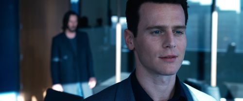 Keanu Reeves and Jonathan Groff in The Matrix Resurrections (2021)