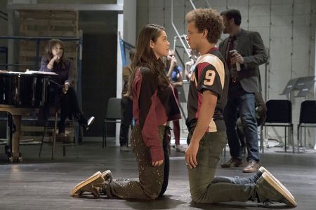 Rosie Perez, Josh Radnor, Damon J. Gillespie, and Auli'i Cravalho in Rise (2018)
