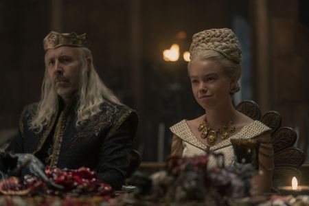 Paddy Considine and Milly Alcock in House of the Dragon (2022)