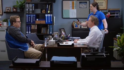 Steve Agee, Mark McKinney, and Lauren Ash in Superstore (2015)