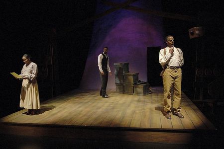 Sharisa Whatley, Ka'ramuu Kush and Antonio Fargas in Andrew Moodie's THE REAL MCCOY at St. Louis Black Rep