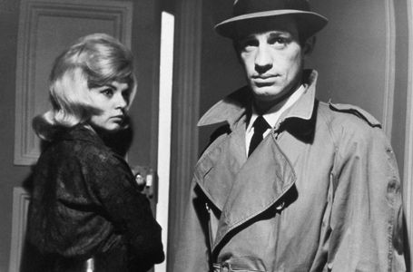 Jean-Paul Belmondo and Monique Hennessy in Le Doulos (1962)