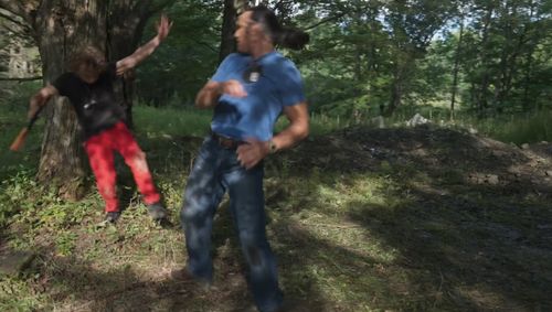 Gary Daniels and Ryan M. Shaw in Bring Him Back Dead (2022)