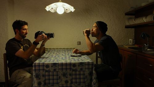 Clif Prowse and Derek Lee in Afflicted (2013)