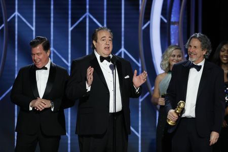 Brian Hayes Currie, Peter Farrelly, Amy Poehler, Nick Vallelonga, and Isan Elba at an event for 2019 Golden Globe Awards