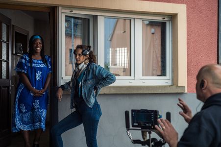On set of 