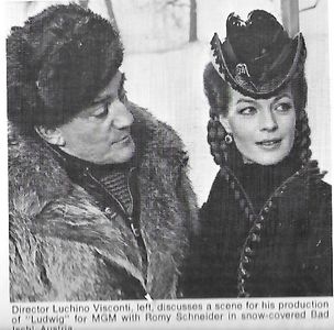 Romy Schneider and Luchino Visconti in Ludwig (1973)