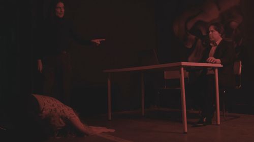 Rohan Quine, Cradeaux Alexander, and Heather Cairns in Doctor Theatre (2020)
