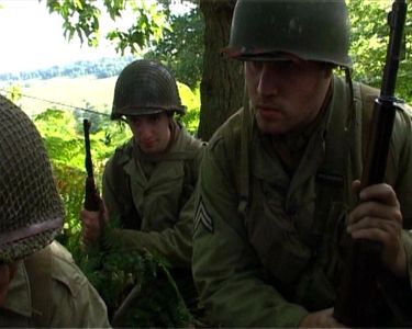 SEE IT THROUGH - FILM STILL: Starring Tom Rudd Sergeant John Kaufman, Jordan Dorn as Private Len Bryant and Ryan Hunter 