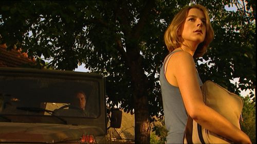 Selestenje (Rustling Landscapes) - image from the film - Barbara Cerar as Katarina (front right) and Grega Zorc as Primo
