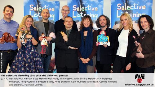 Cast members at the 'Selective Listening' premiere.