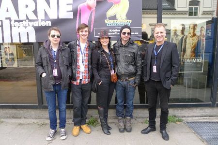 With producers, director and leading actor in the film Órói/Jitters. Barnefilmfestevalen i Kristianssand, Norge 2011