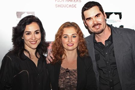 SANTA MONICA, CA - MARCH 21: Actress Georgiana Jianu, Actress Elena Evangelo and Actor Matthew Grant Godbey receive the 