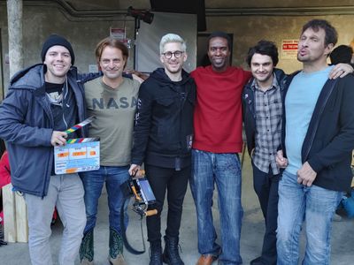 Reginald M. Jernigan Jr. on set of ,Bittersweet, by Steve Martini and directed by Cody Blue Snider.