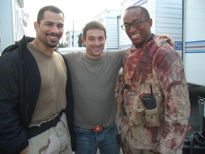 On set of The Devil's Tomb. Franky G, me and Brandon Fobbs.