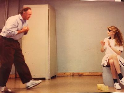 Gene Hackman directs Pamela Dubin in 