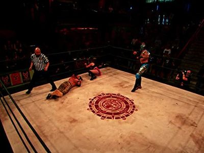 John Hennigan, Fenix, and Dulce María García in Lucha Underground (2014)