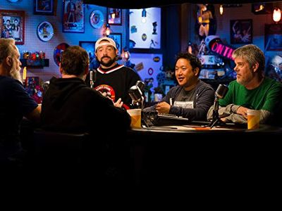 Kevin Smith, Walter Flanagan, Bryan Johnson, Ming Chen, and Mike Zapcic in Comic Book Men (2012)