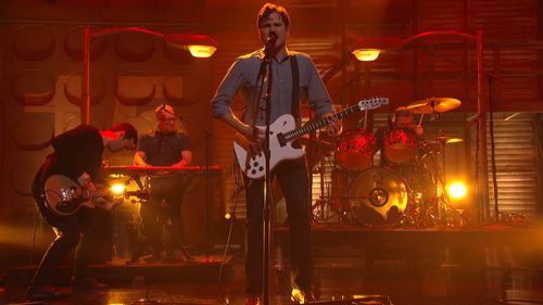 Jim Adkins, Rick Burch, Zach Lind, Tom Linton, and Jimmy Eat World in Conan (2010)