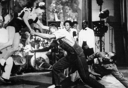 Slim Gaillard, Ann Johnson, Frankie Manning, and Slam Stewart in Hellzapoppin' (1941)