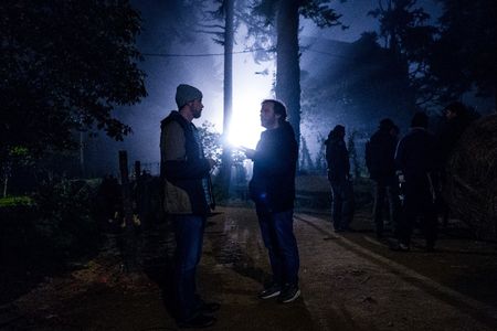 Executive Producer Michael M. McGuire and Co-Producer Mario Patrocinio on the set of Color Out of Space in Sintra, Portu