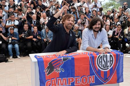 Viggo Mortensen and Lisandro Alonso at an event for Jauja (2014)