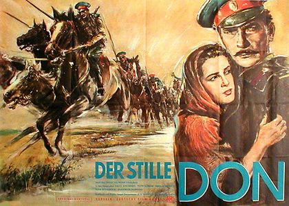 Elina Bystritskaya and Pyotr Glebov in Quiet Flows the Don (1957)
