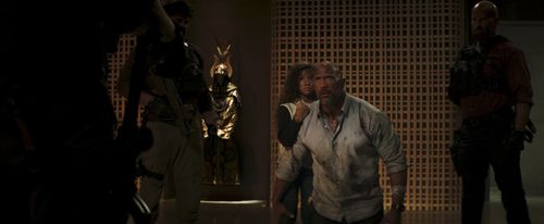Dwayne Johnson and McKenna Roberts in Skyscraper (2018)