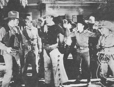 Buzz Barton, Rex Bell, Jack King, Lew Meehan, and Milburn Morante in Gunfire (1934)