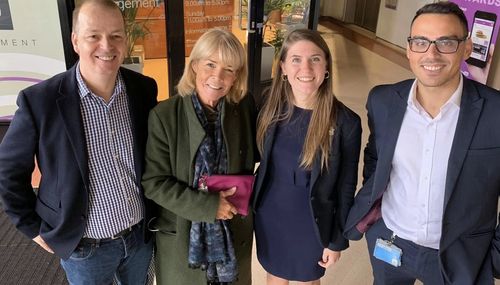 Linda Robson, Natalie Bays, Spencer Hawken, and Jon Guerriero