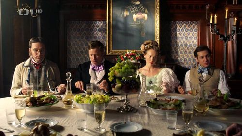 Jakub Prachar, Ondrej Sokol, Dominika Zeleníková, and Jan Nedbal in Krakonosovo tajemství (2022)