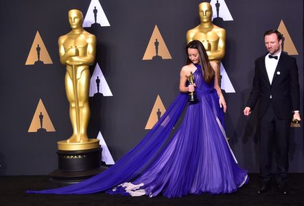 Joanna Natasegara and Orlando von Einsiedel at an event for The Oscars (2017)