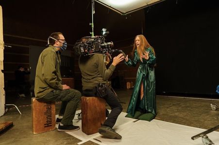 Lucky McKee, Alex Vendler and Liana Wright-Mark on set of OLD MAN