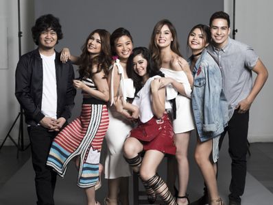 Miles Ocampo, Prime Cruz, Sue Ramirez, Michelle Vito, Chanel Morales, Paolo Gumabao, and Jane De Leon in The Debutantes 