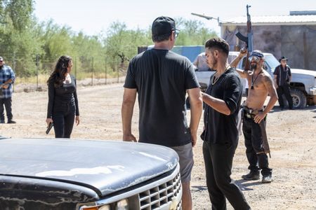 jNIC on set of EL COYOTE - Cartel raid