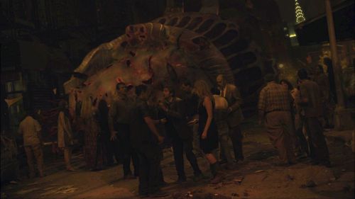 Theo Rossi, Michael Stahl-David, and Margot Farley in Cloverfield (2008)