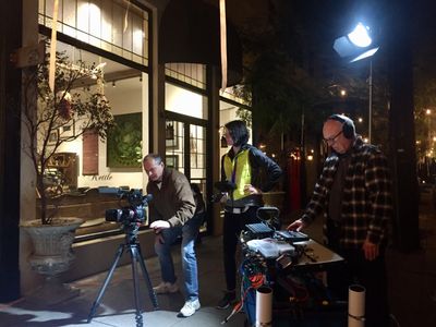 On set of 