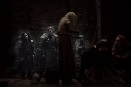 Warwick Davis, Mario Revolori, Tony Revolori, Derek Horsham, and Ellie Bamber in Willow (2022)