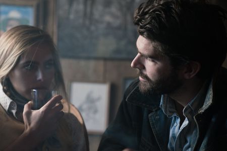 Lauren Jenkins, Jack Dilday on set