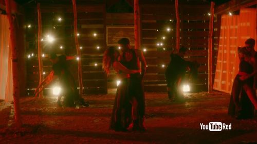 Nadji Jeter, Brandon Perea, and Annie Hamilton in Dance Camp (2016)