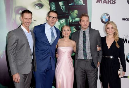 Kristen Bell, Jason Dohring, Rob Thomas, Amanda Noret, and Ryan Hansen at an event for Veronica Mars (2014)