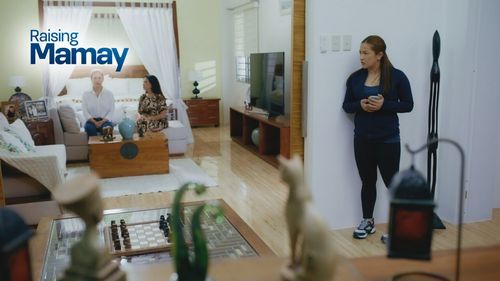Valerie Concepcion, Raquel Pareño, and Joyce Ching in Raising Mamay (2022)
