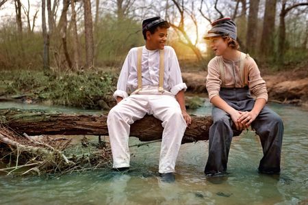 The Boy and Gabriel (played by Caleb Baumann)-Shenandoah at Serenbe Playhouse