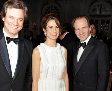 Ralph Fiennes, Colin Firth, and Livia Giuggioli