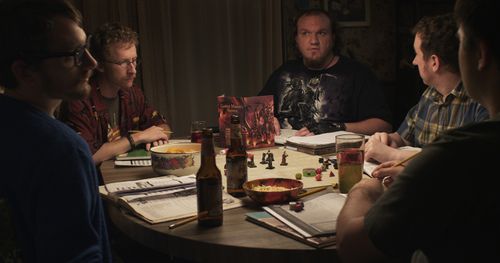 Vincent James Prendergast, Garrett Graham, Brock England, Sam Eidson, and Brian Losoya in Zero Charisma (2013)